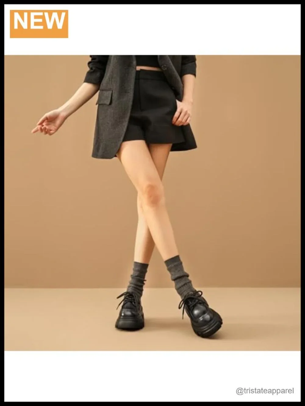 Women's Leather Platform Oxfords Lace Up Chunky Dress Shoes